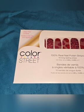 Color Street Red Glitter Heart Nail Strips